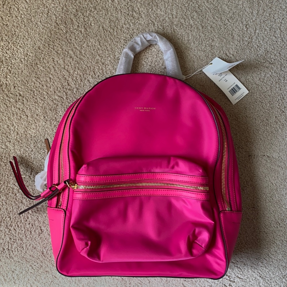Hot pink Tory Burch back pack